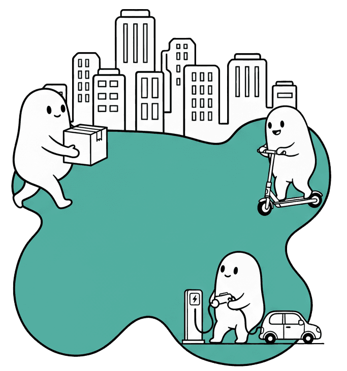 Smart mobility and logistics application visual